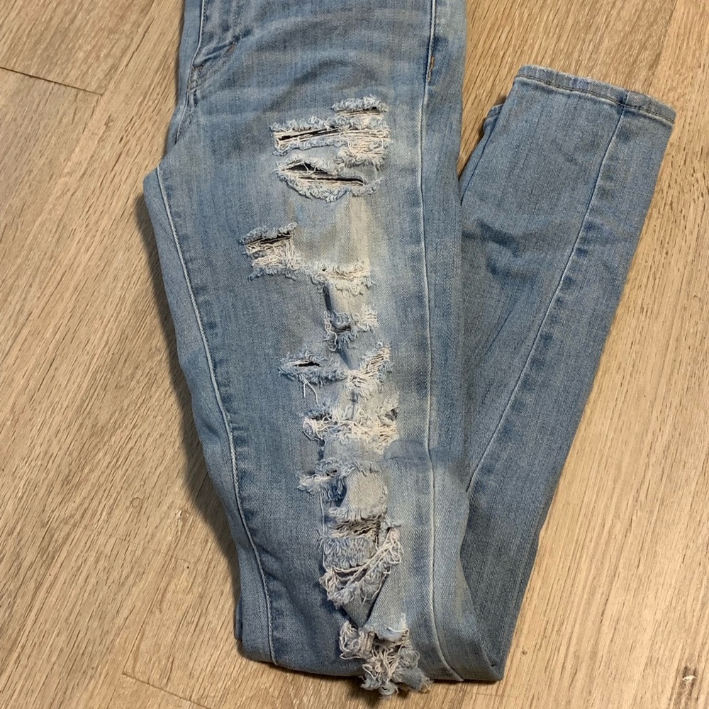 AE Mid-rise Distressed Denim Super Skinny Jeans